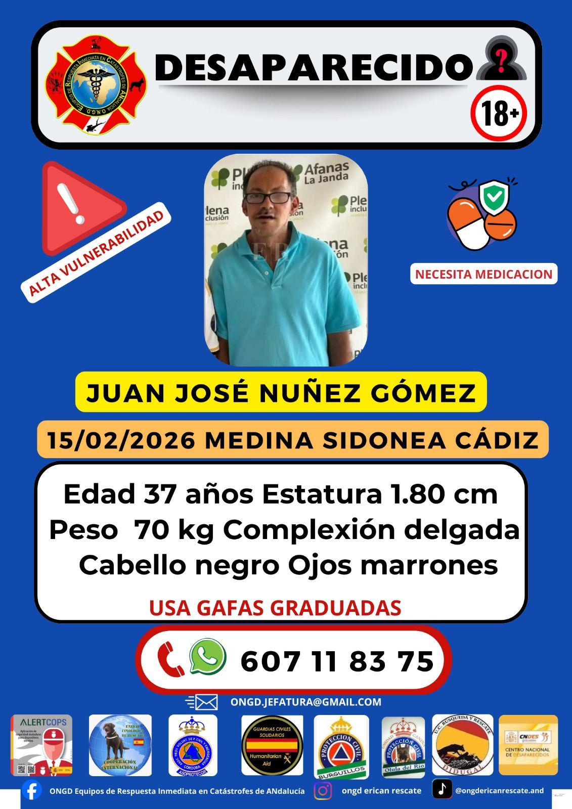 Juan José Núñez, vecino desaparecido.