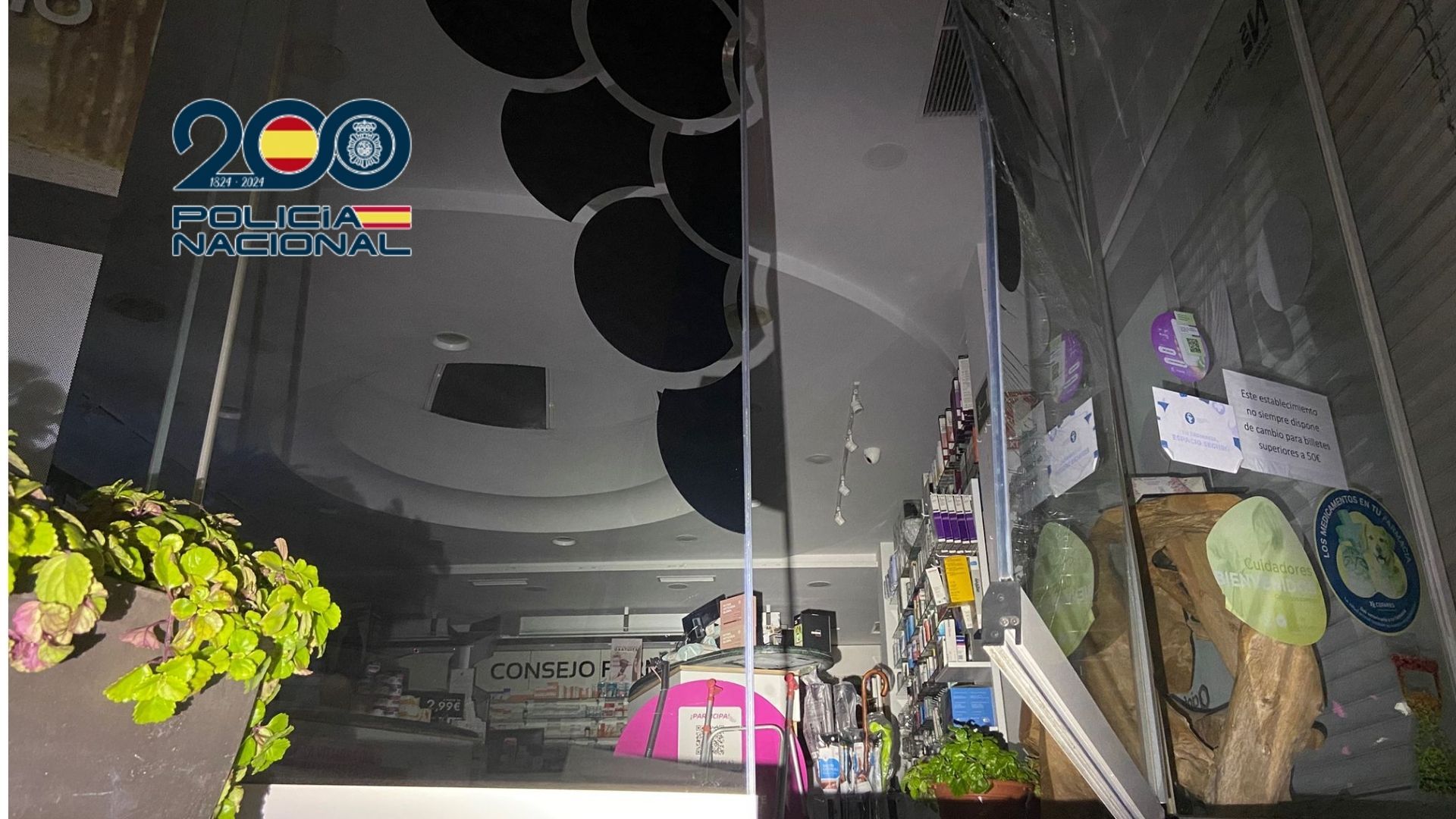 La farmacia afectada por el robo en Jerez.