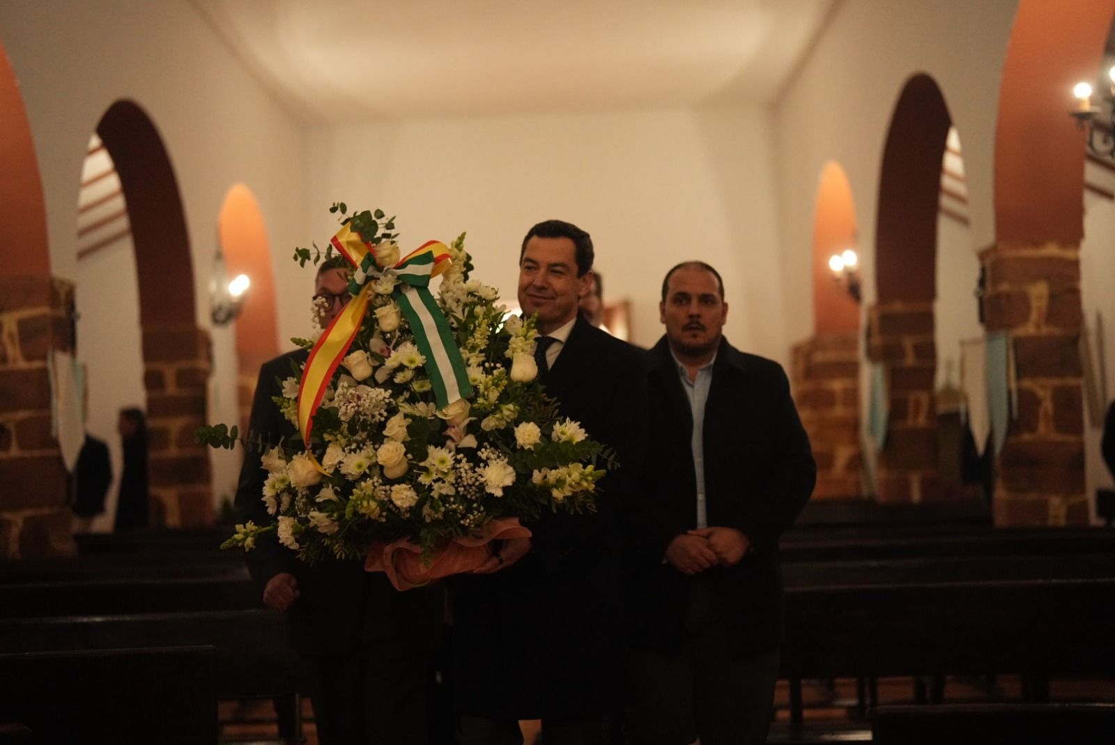 Moreno, en Adamuz, en una ofrenta a la Virgen del Sol, patrona.