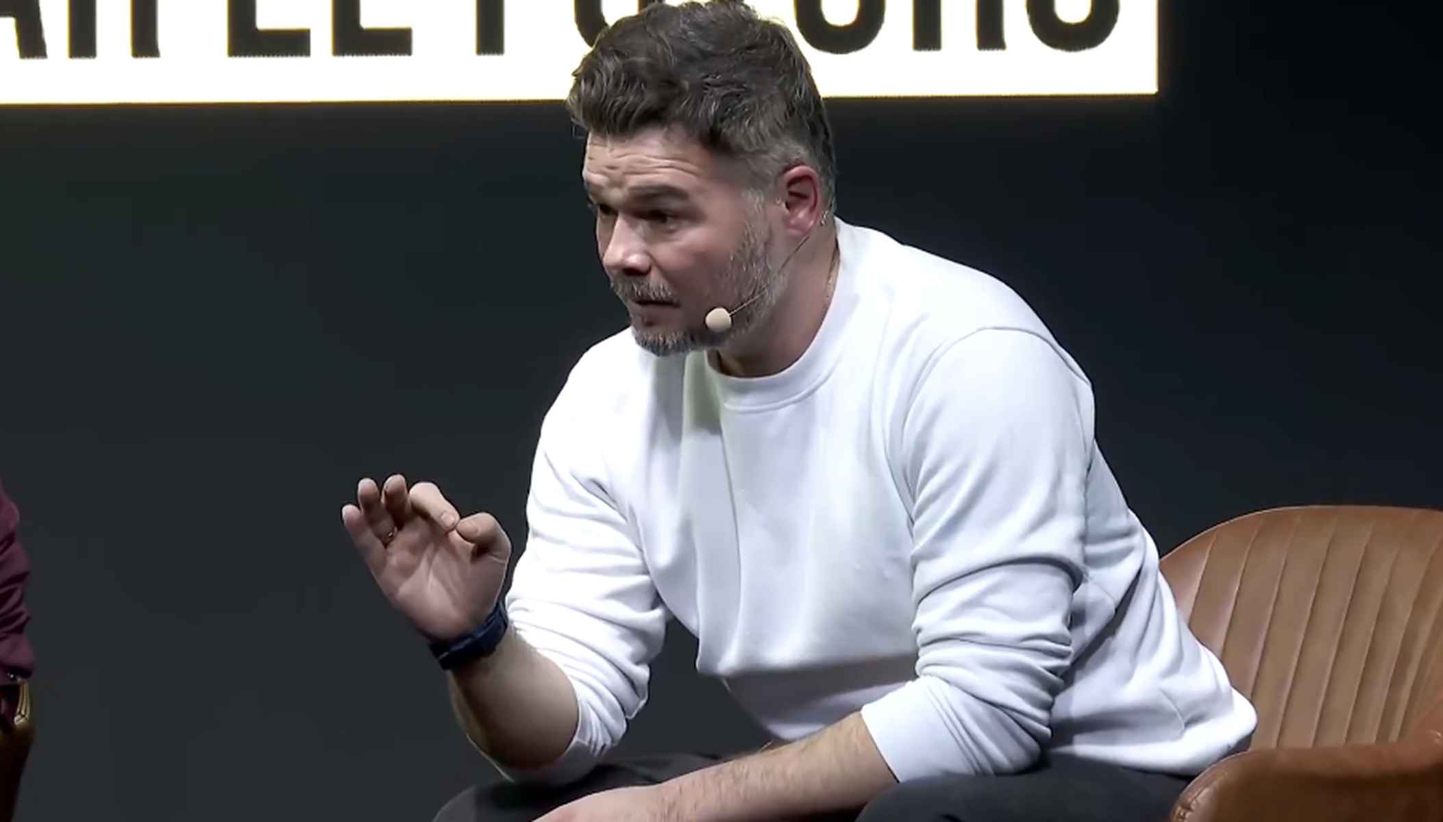 Gabriel Rufián, en su acto de hoy en Madrid. Gabriel Rufián, en su acto de hoy en Madrid.