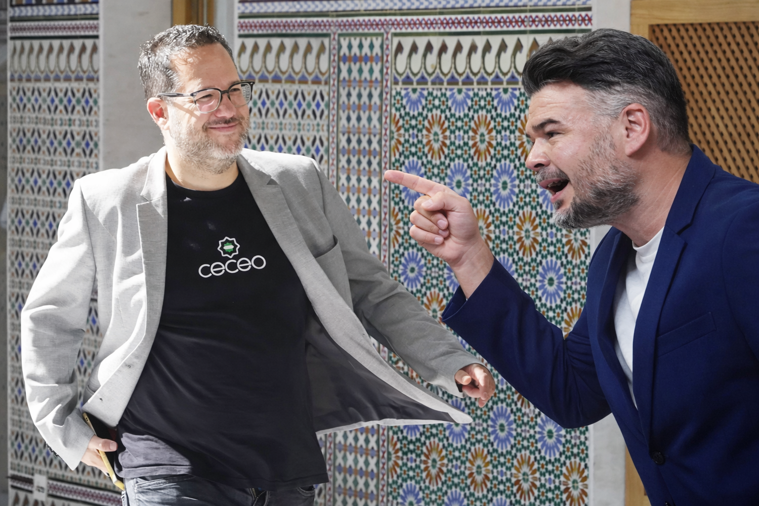 Imágenes de José Ignacio García y Gabriel Rufián.