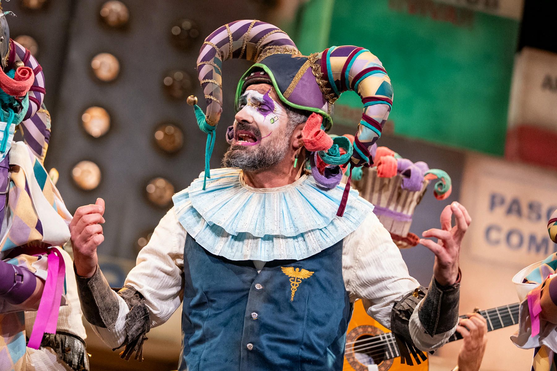 Jesús Bienvenido, durante su actuación la pasada final del Falla. Jesús Bienvenido, durante su actuación la pasada final del Falla.