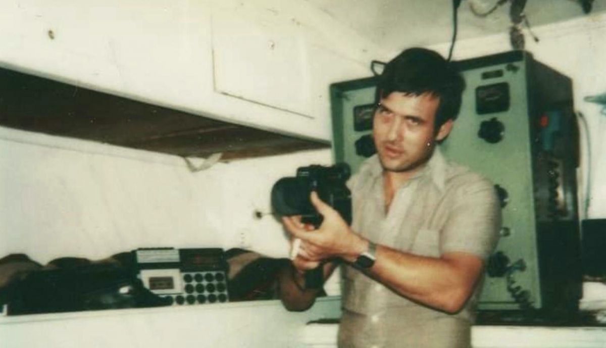 Manuel, en una de sus navegaciones.