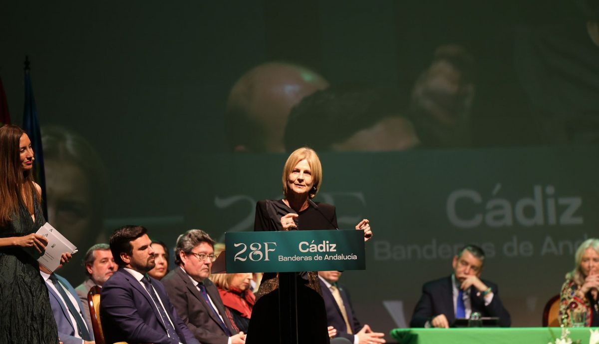 La alcaldesa de Jerez, María José García-Pelayo, en un momento de la gala.