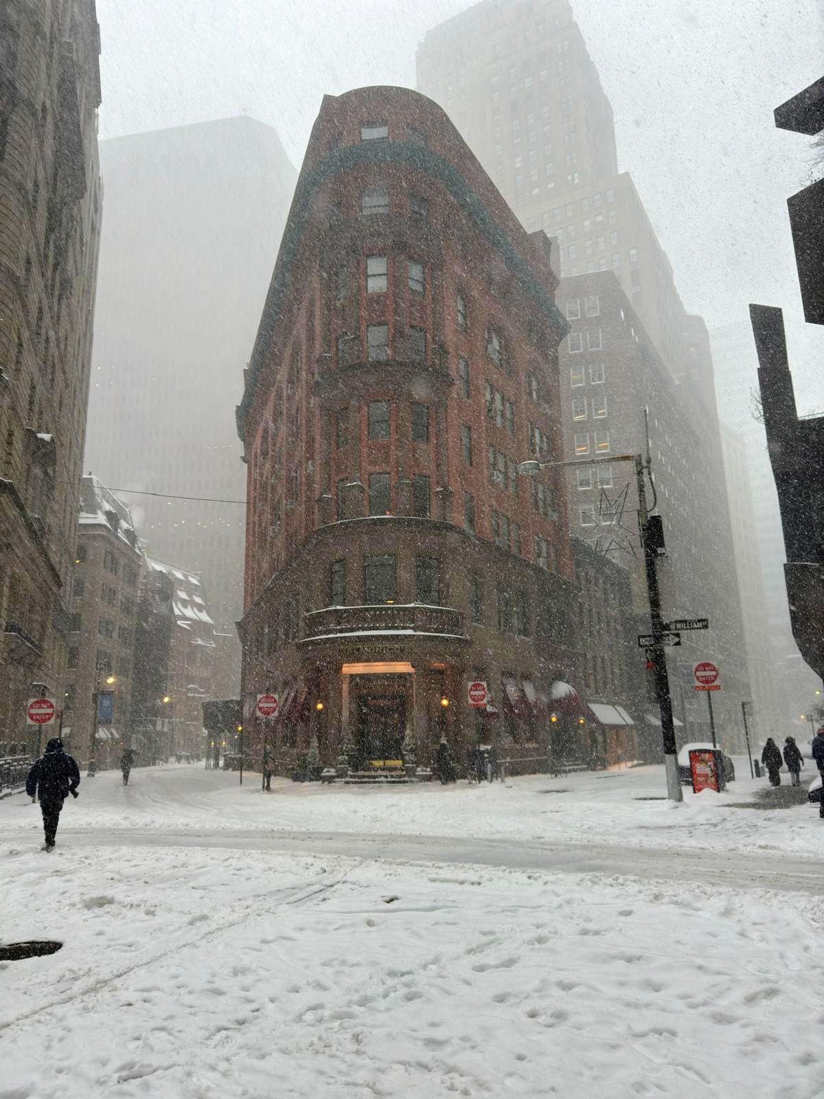 Nueva York, bajo la nieve.