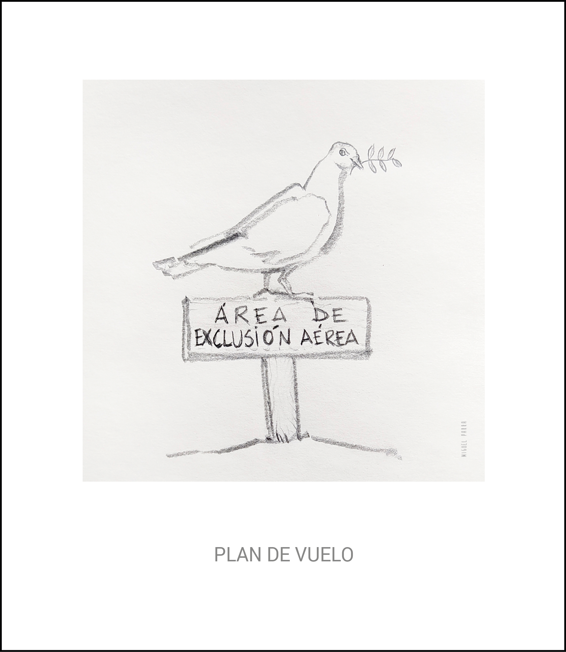 'Plan de vuelo', viñeta de Miguel Parra. 'Plan de vuelo', viñeta de Miguel Parra.