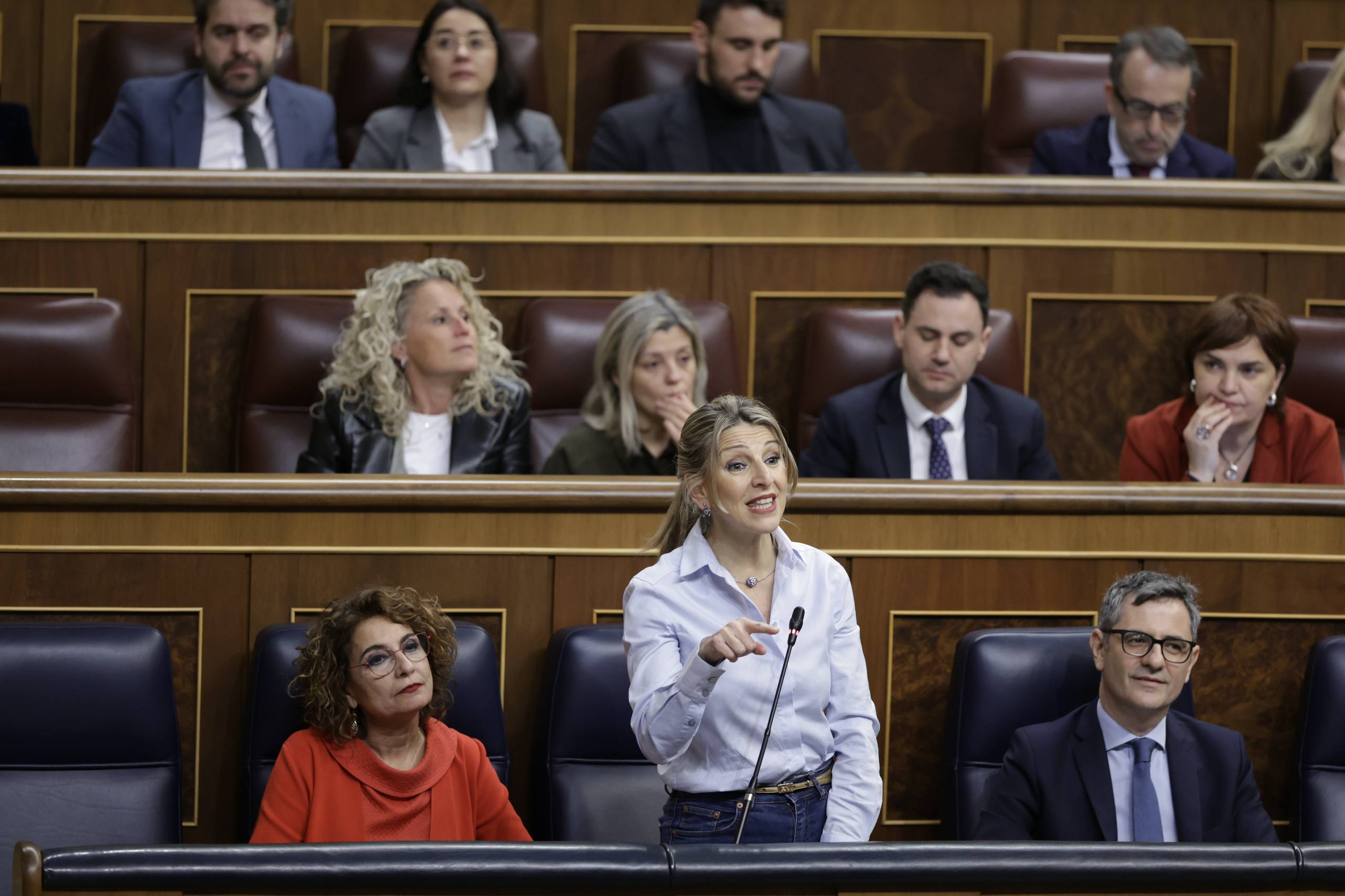 Yolanda Díaz este miércoles en el Congreso. Yolanda Díaz este miércoles en el Congreso.