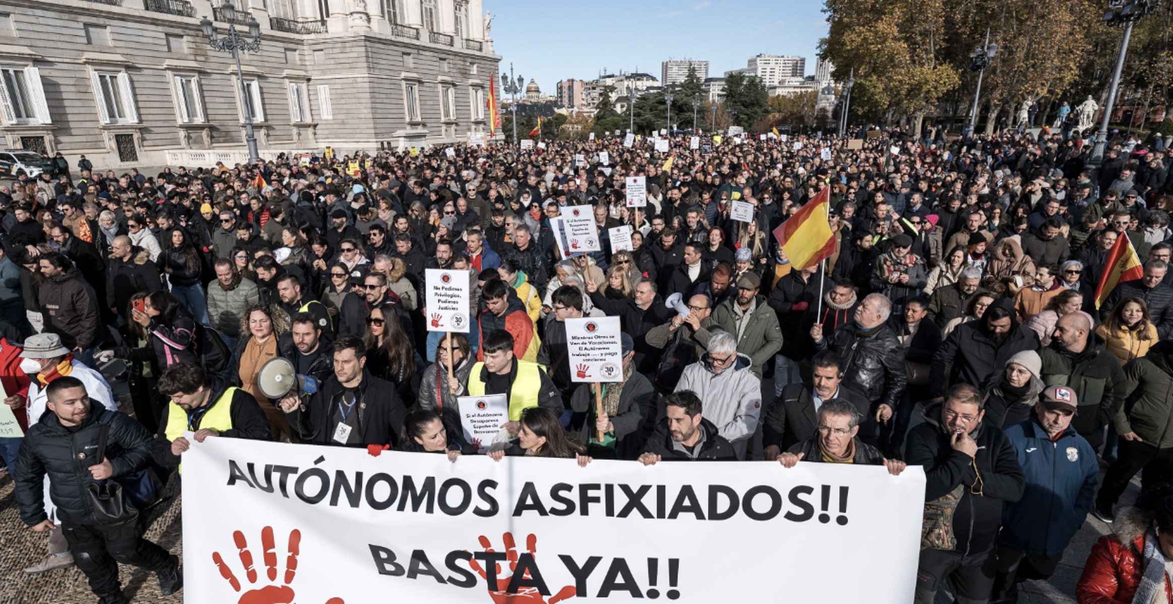 Imagen de una manifestación de autónomos en noviembre del año pasado.