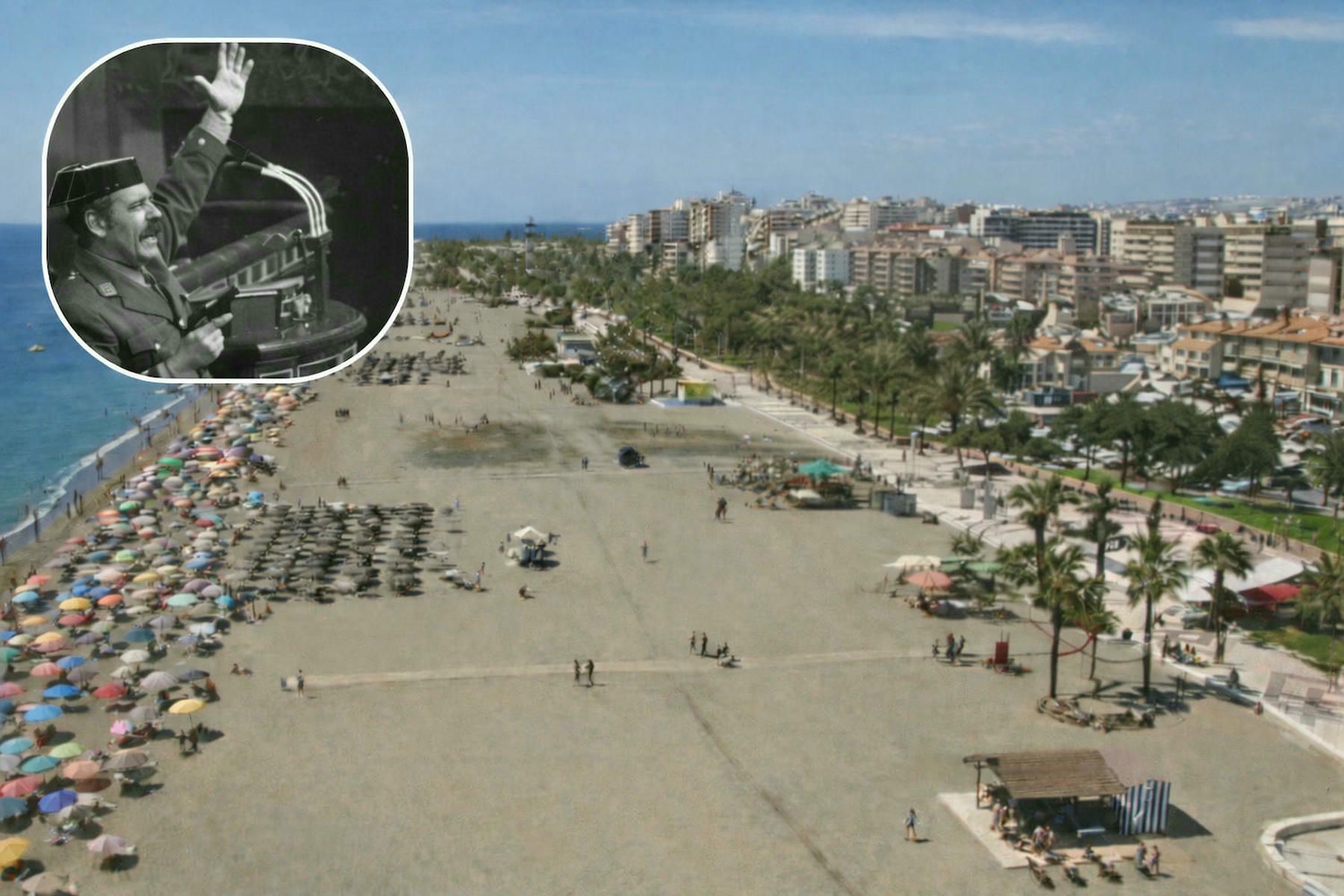 Antonio Tejero, con una imagen de Torre del Mar, donde acabarán sus cenizas