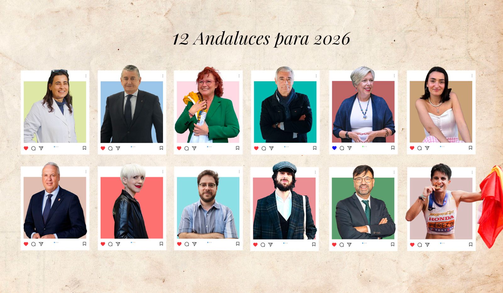 Doce andaluces destacados para 2026, por lavozdelsur.es