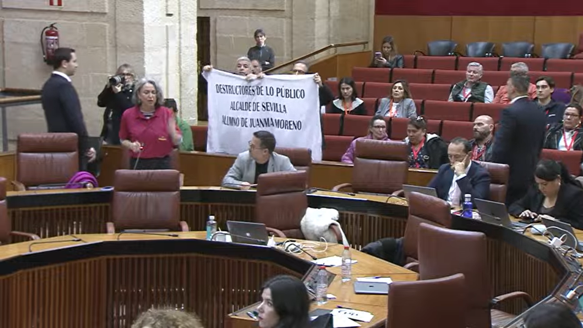 Protesta de trabajadores de la limpieza. Protesta de trabajadores de la limpieza.