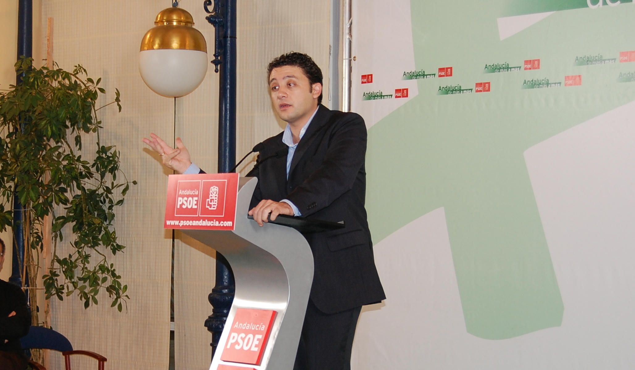 Rafael Velasco, en un acto del PSOE cuando era número 2.