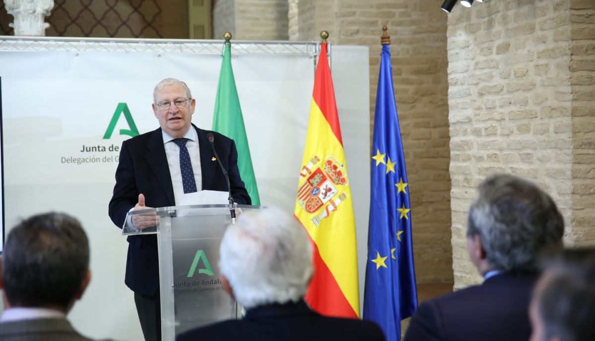 El presidente del Consejo durante su intervención en el acto.  