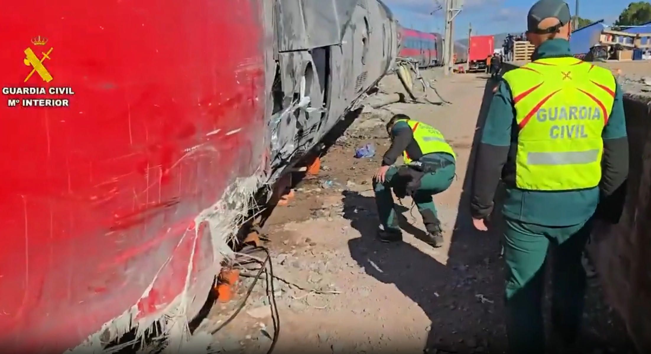 Guardias civiles, el pasado enero en el accidente de Adamuz. Guardias civiles, el pasado enero en el accidente de Adamuz.
