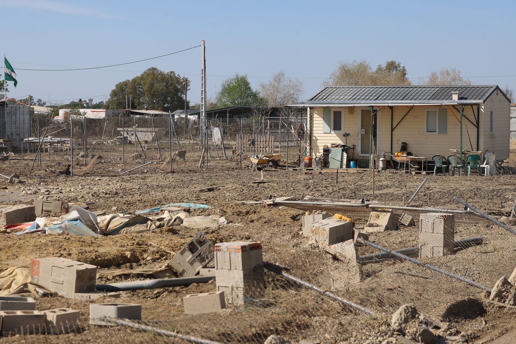 Así ha quedado Las Pachecas tras el temporal en Jerez.