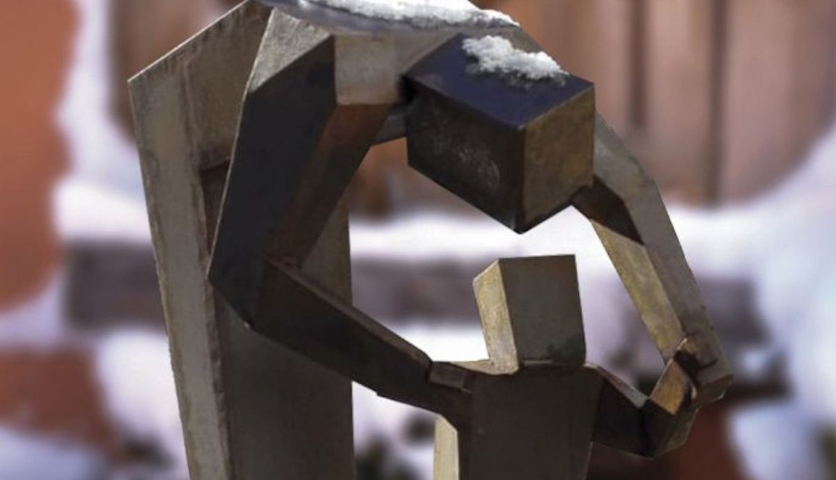 'Primeros pasos' hierro boceto 55x34x37 cm., 2018