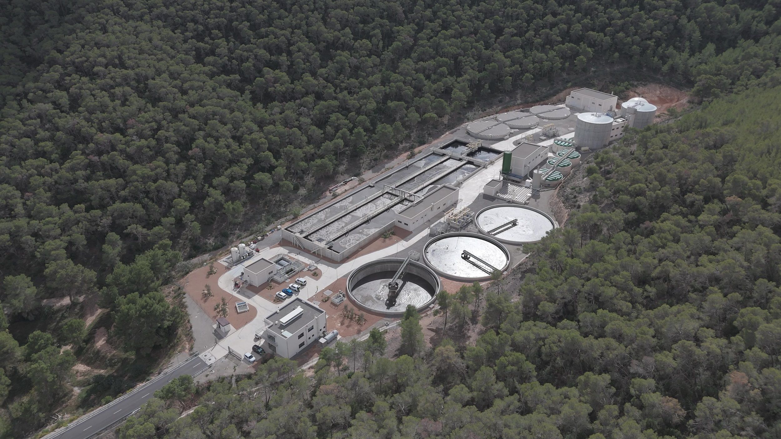 Imagen de una EDAR en España. Imagen de una EDAR en España.