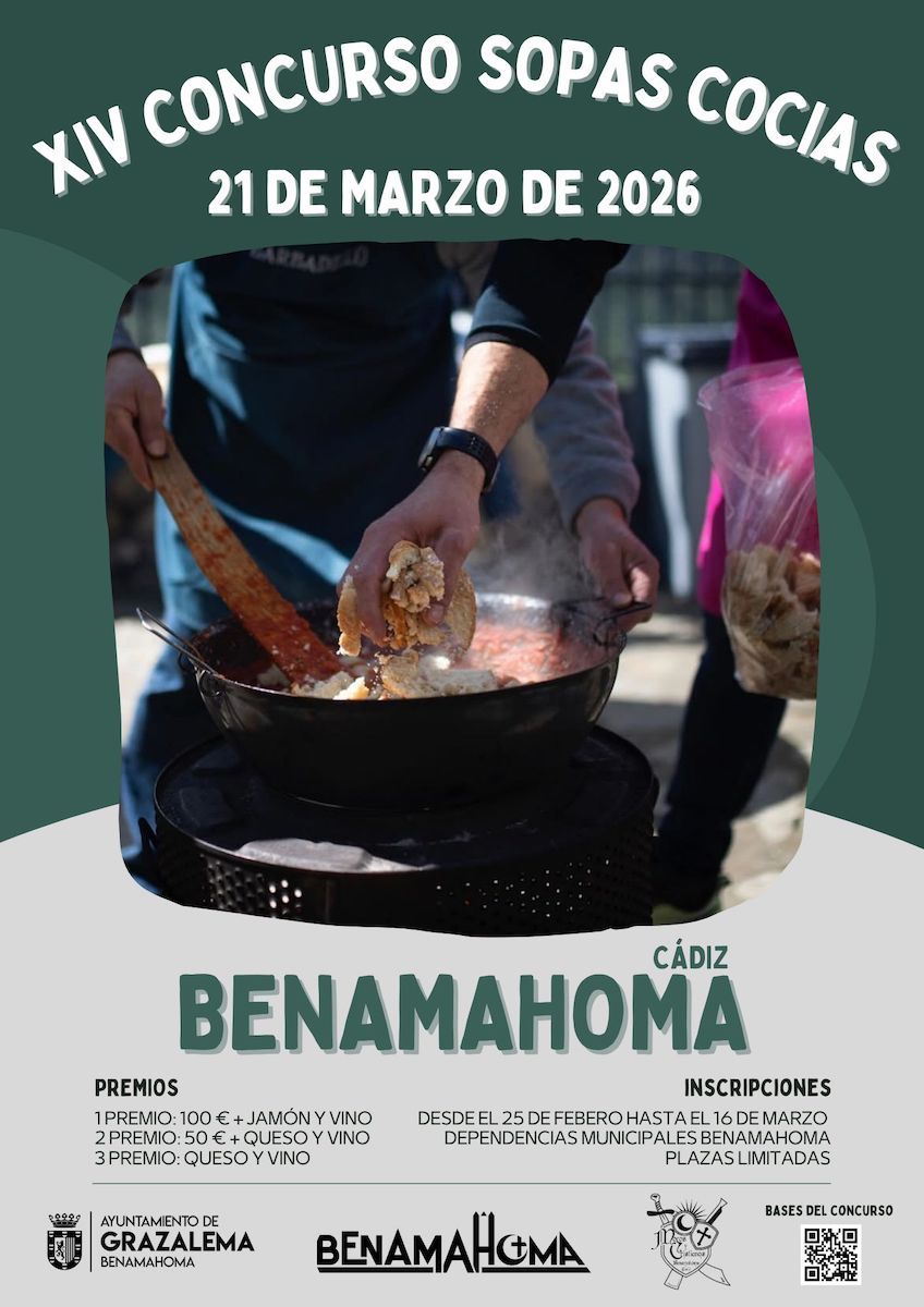 Cartel del XIV Concurso de Sopas Cocías.