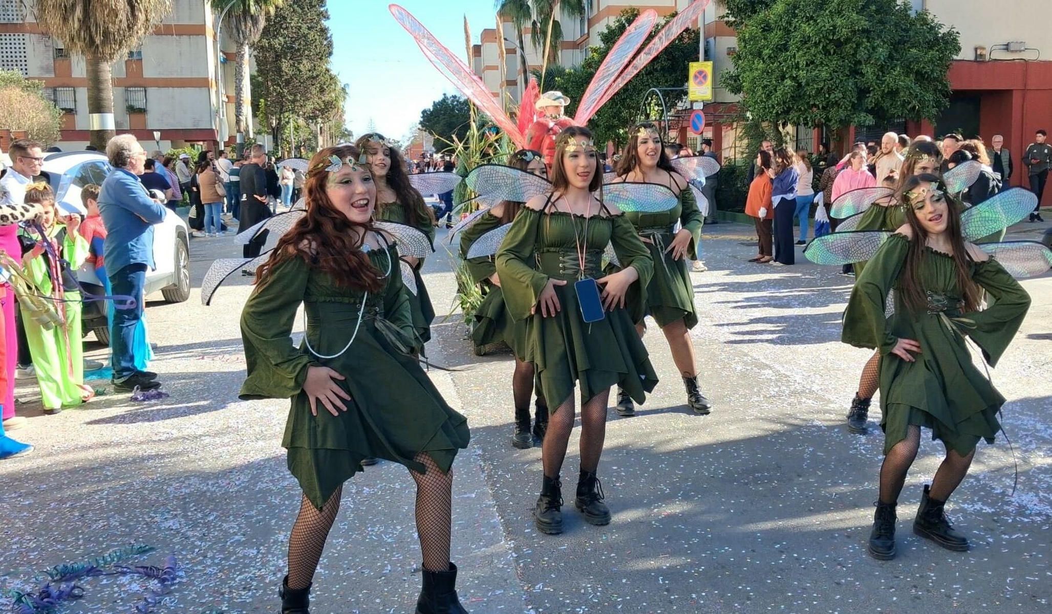 Bailarinas en la cabalgata de Sanlúcar