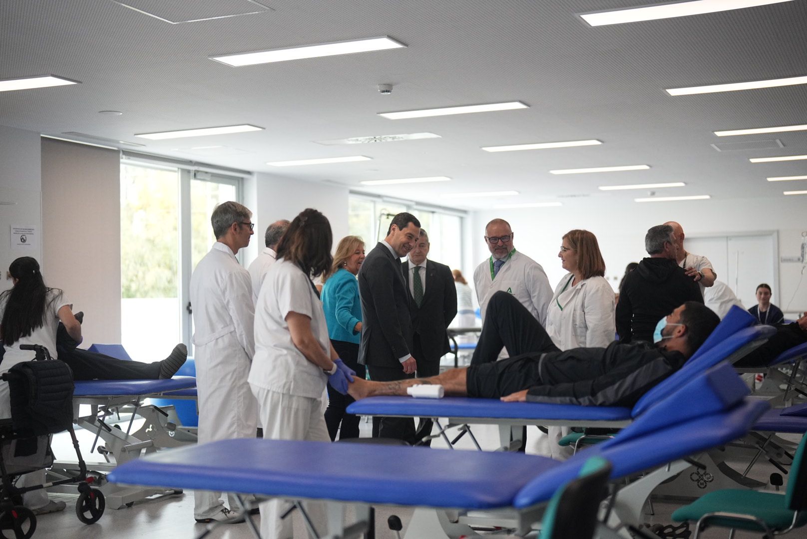 Moreno, durante la visita.