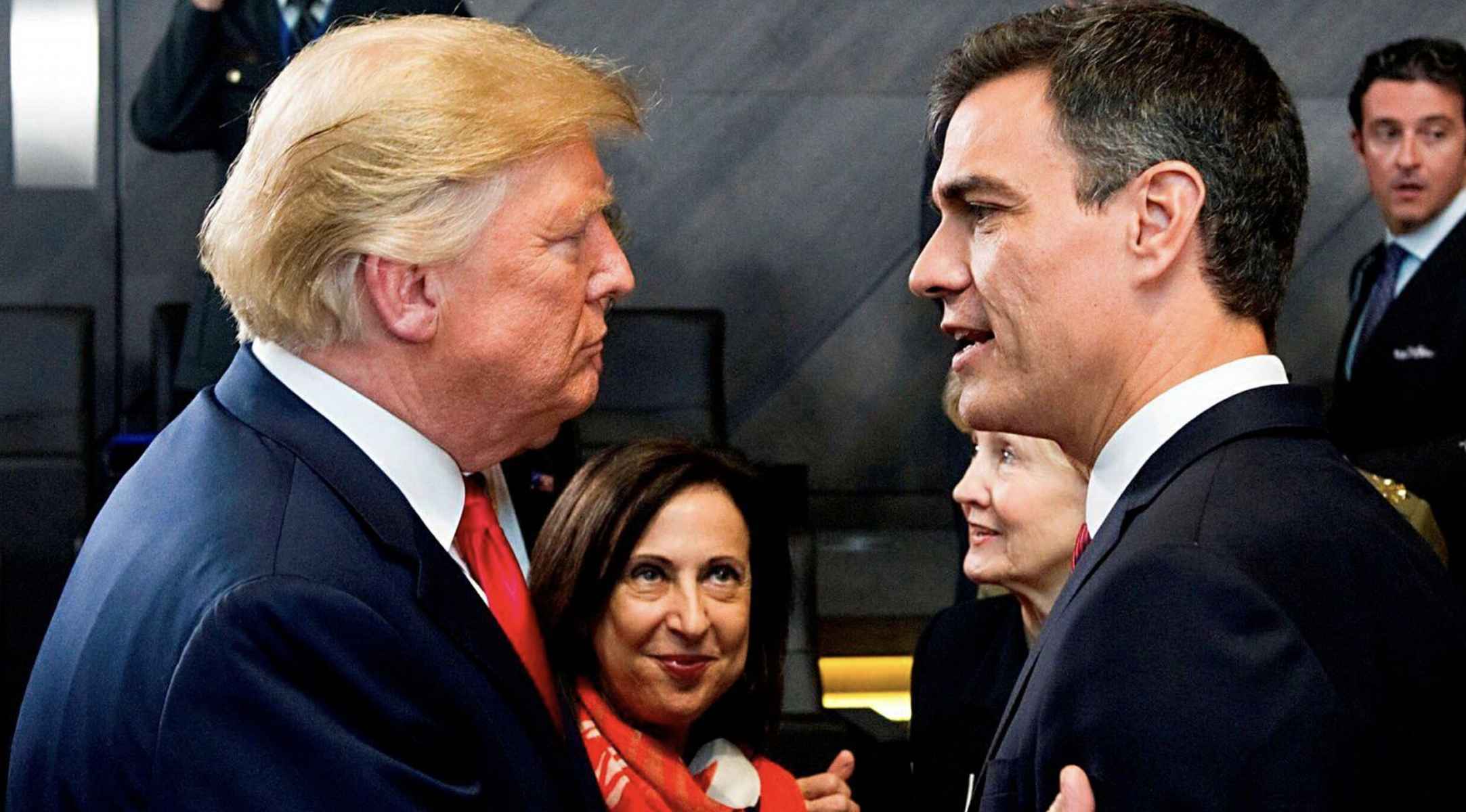 Donald Trump y Pedro Sánchez.