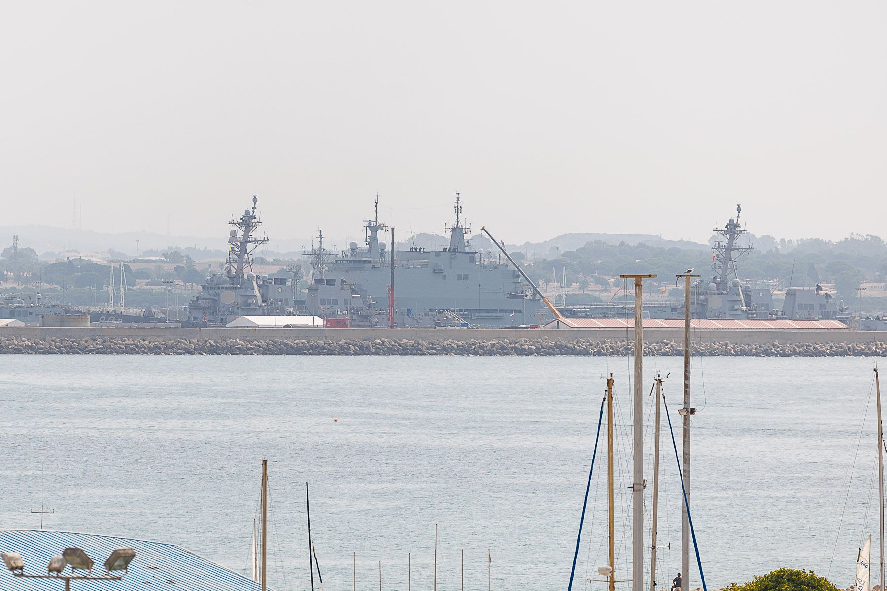 La Base Naval de Rota, hace unos días. 