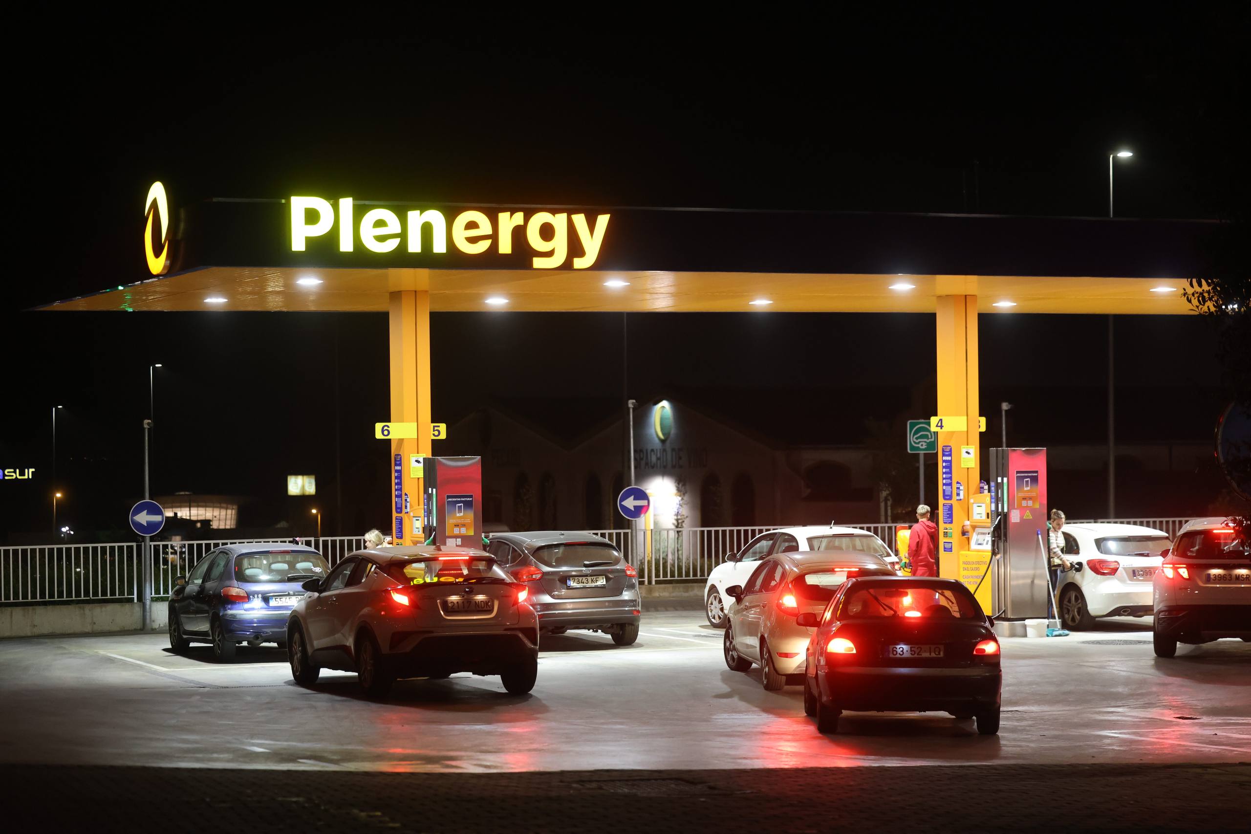 Una gasolinera de Jerez este martes. Una gasolinera de Jerez este martes.