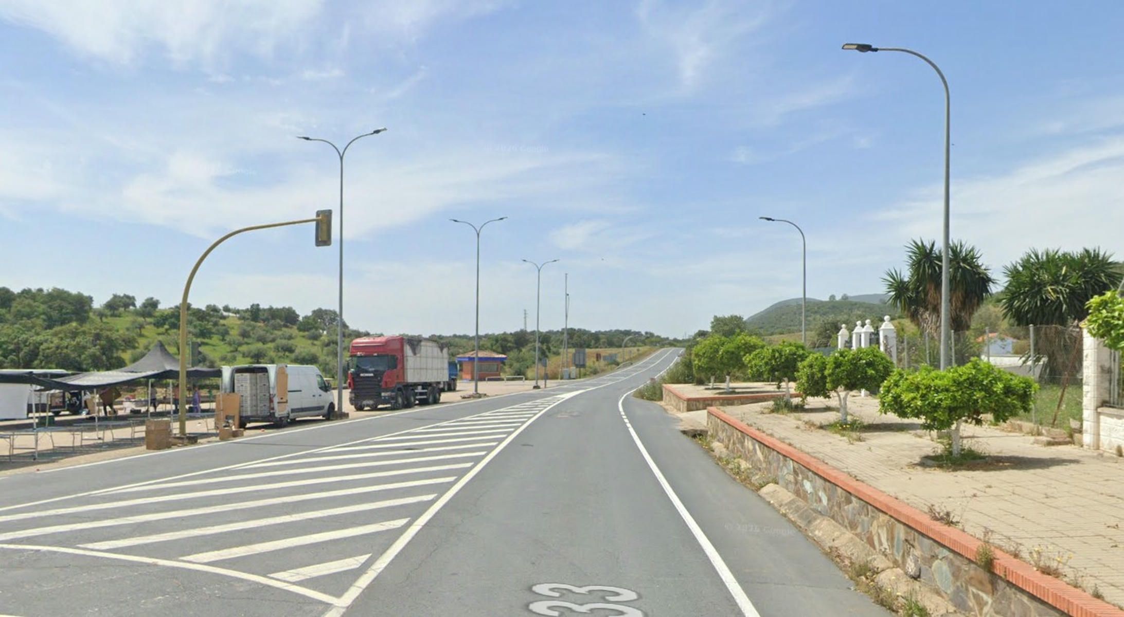 La entrada a Rosal de la Frontera por la N 433, en una imagen de archivo.