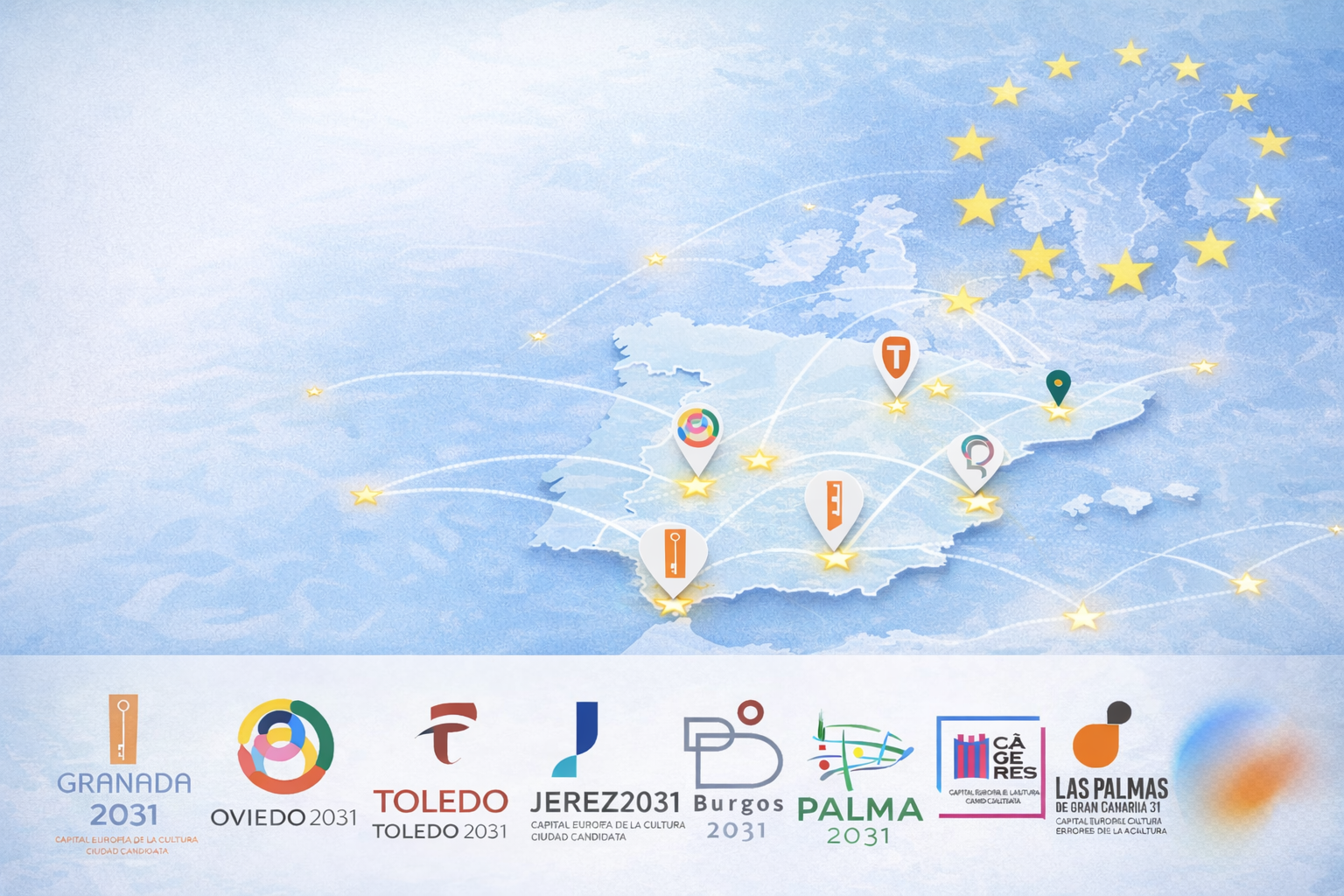 Granada y Burgos lideran la carrera mediática por la Capital Europea de la Cultura 2031 en España.