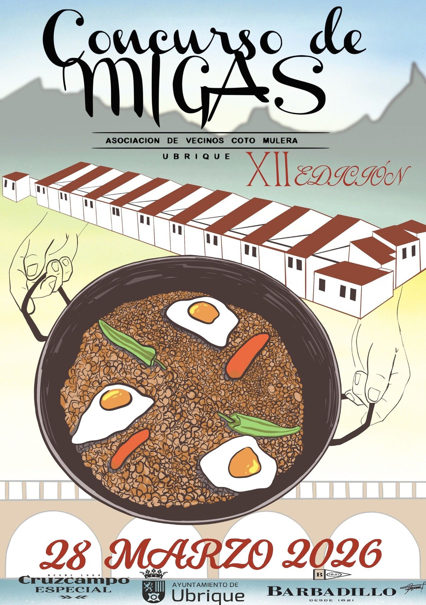 El cartel del concurso de migas.