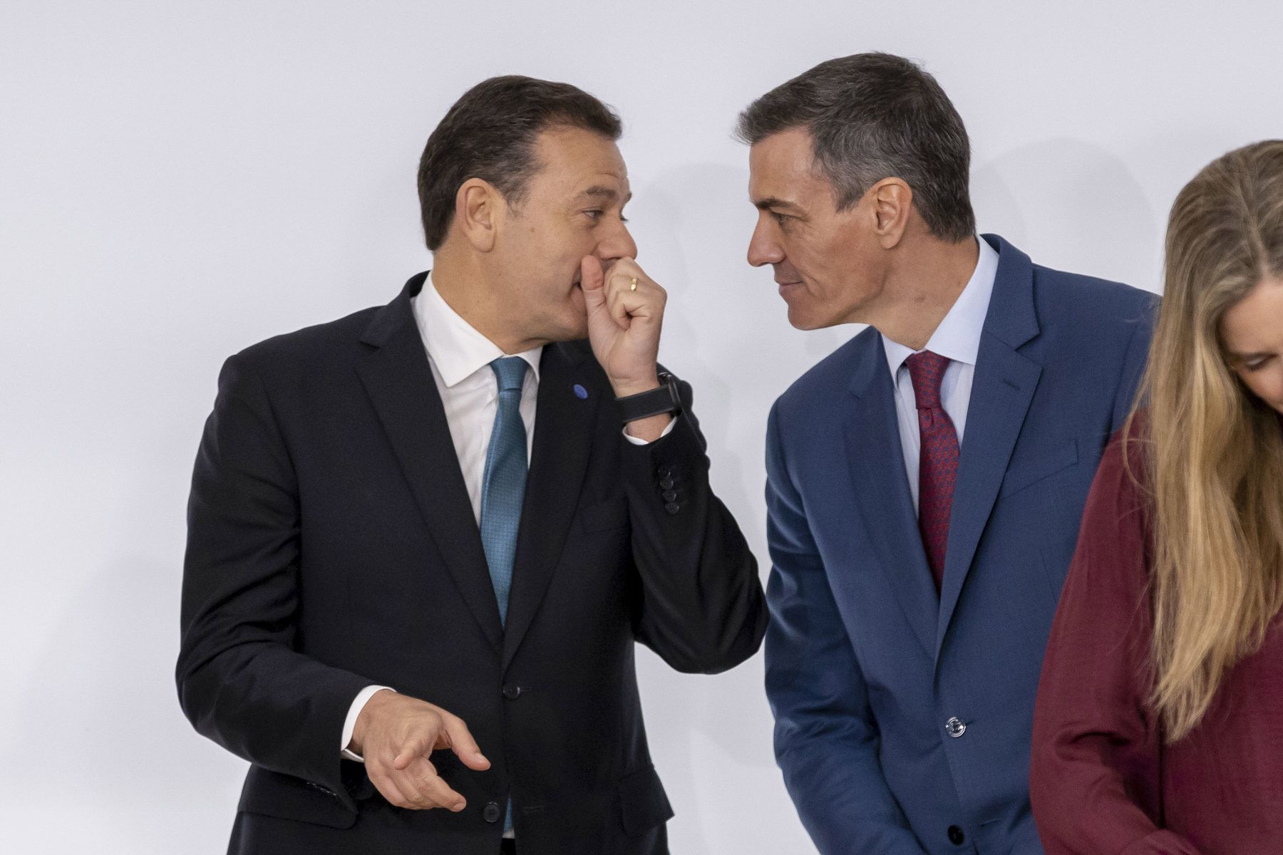 Pedro Sánchez, con Luís Montenegro, primer ministro portugués.