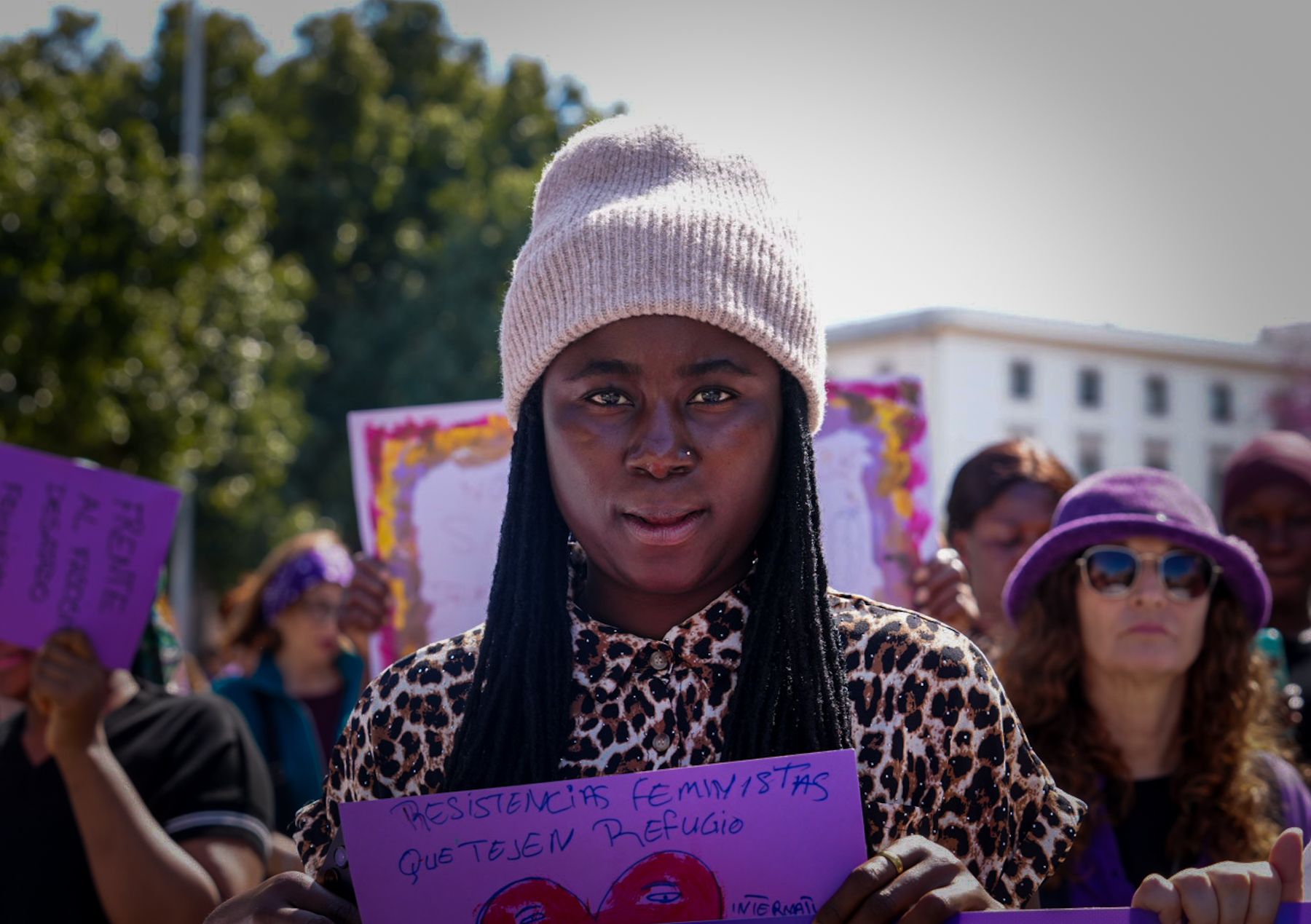 Pancartas por la igualdad en la manifestación del 8M en Cádiz