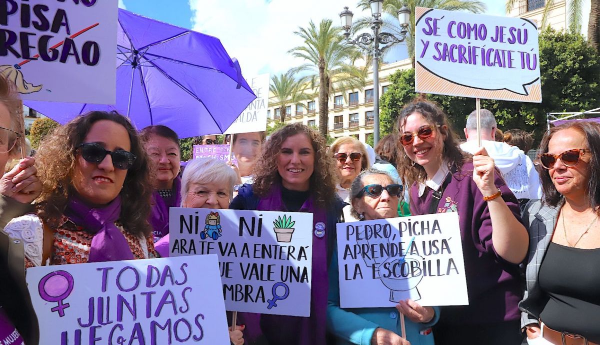 Un momento de la manifestación en Jerez.