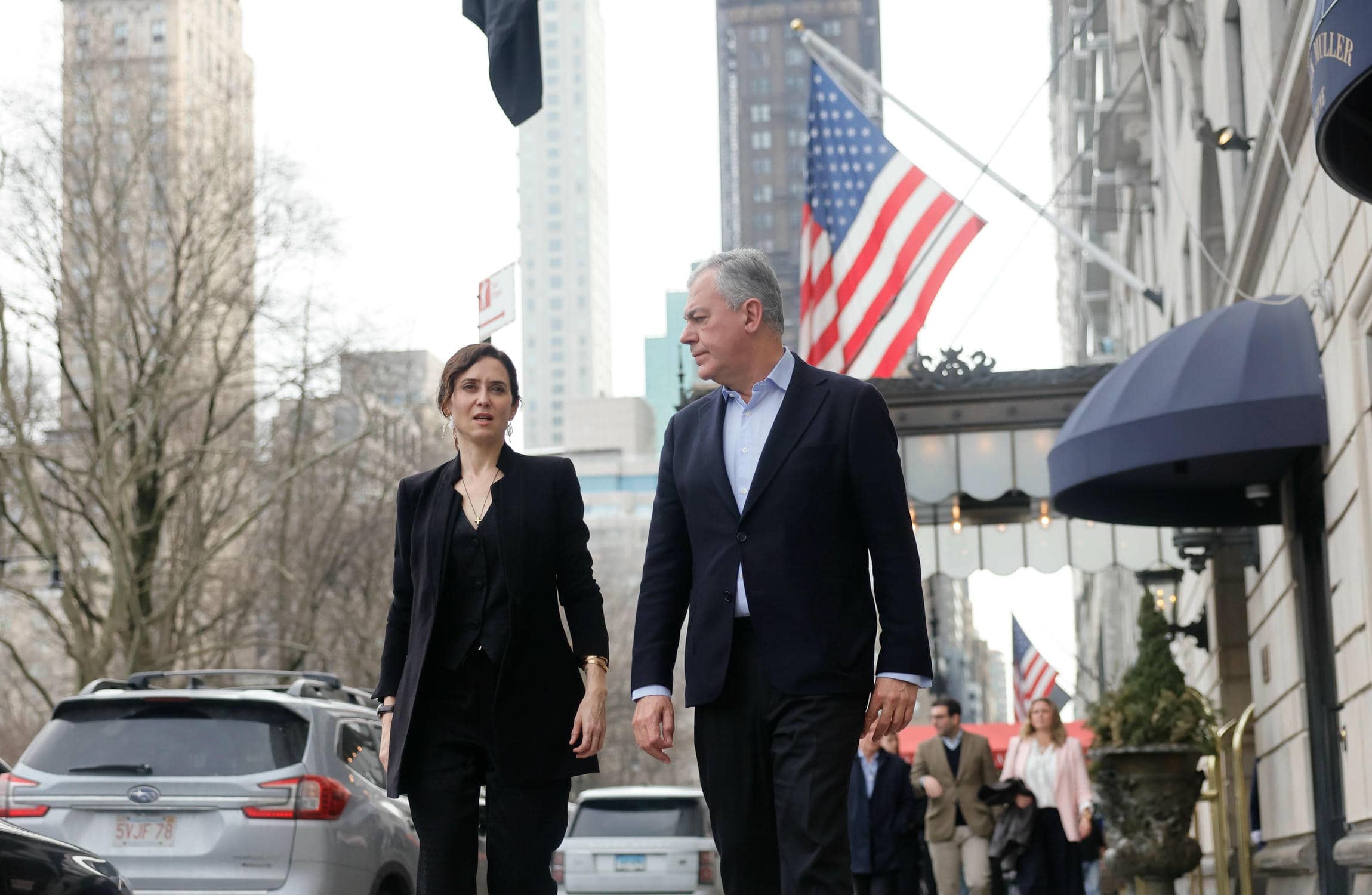 Isabel Díaz Ayuso y José Luis Sanz en Nueva York. Isabel Díaz Ayuso y José Luis Sanz en Nueva York.