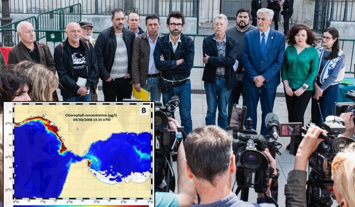 Una puesta de largo de la alianza de municipios y organizaciones frente a San Telmo contra los vertidos del Guadalquivir. Una puesta de largo de la alianza de municipios y organizaciones frente a San Telmo contra los vertidos del Guadalquivir.