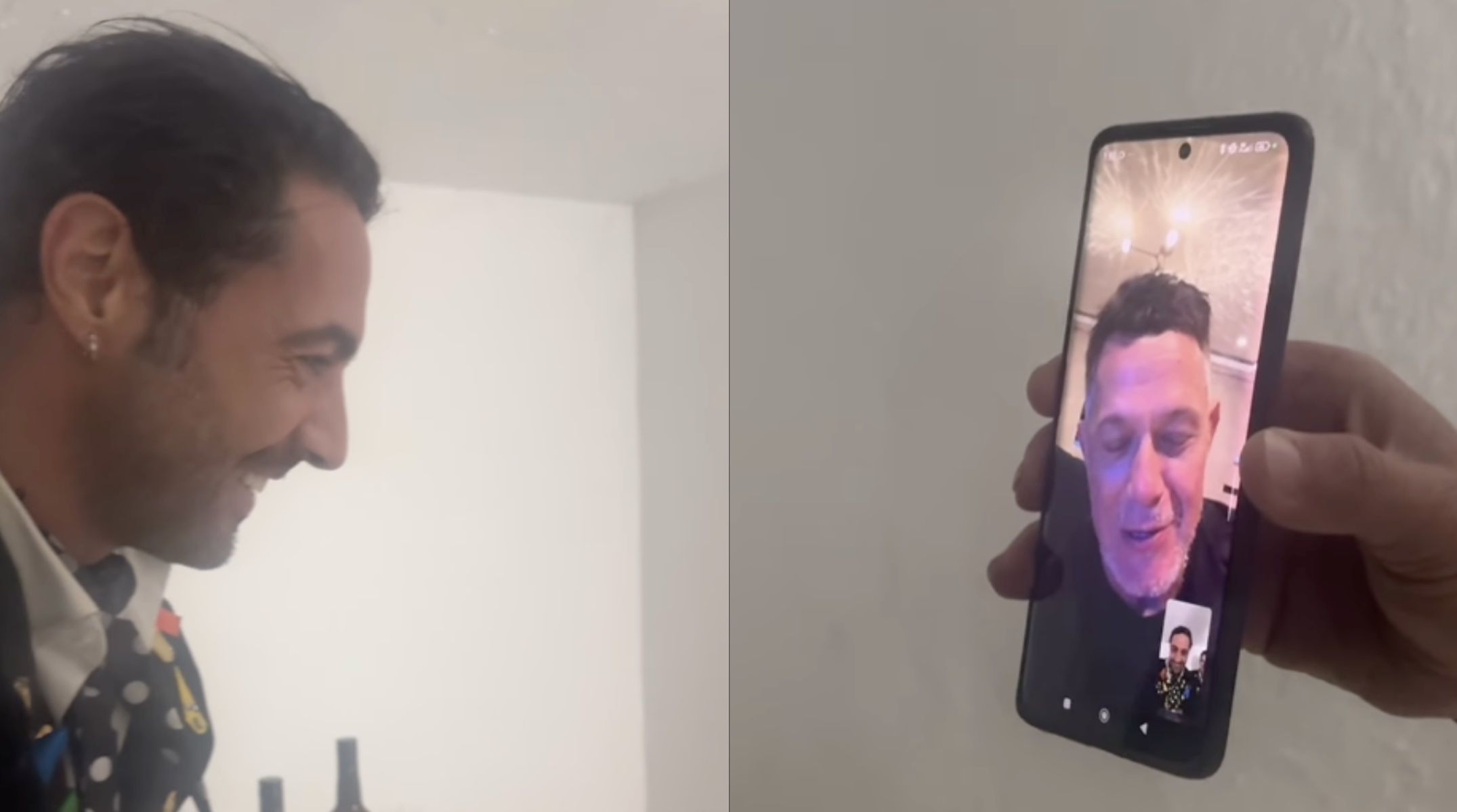 Alejandro Sanz sorprende al Bizcocho por videollamada. Alejandro Sanz sorprende al Bizcocho por videollamada.