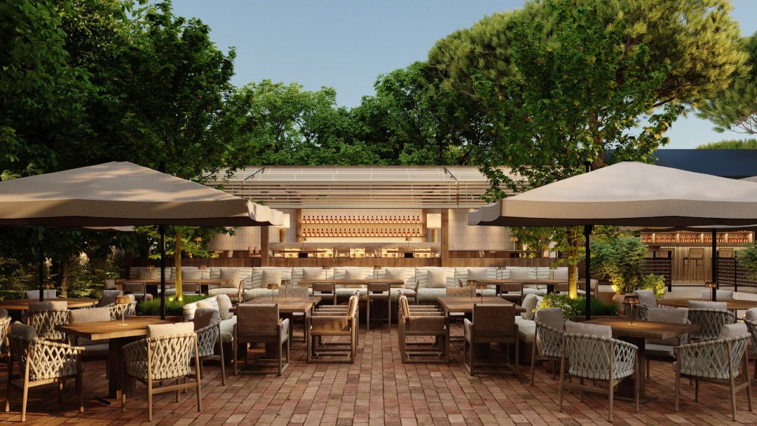 Terraza del restaurante El Campero de Madrid.