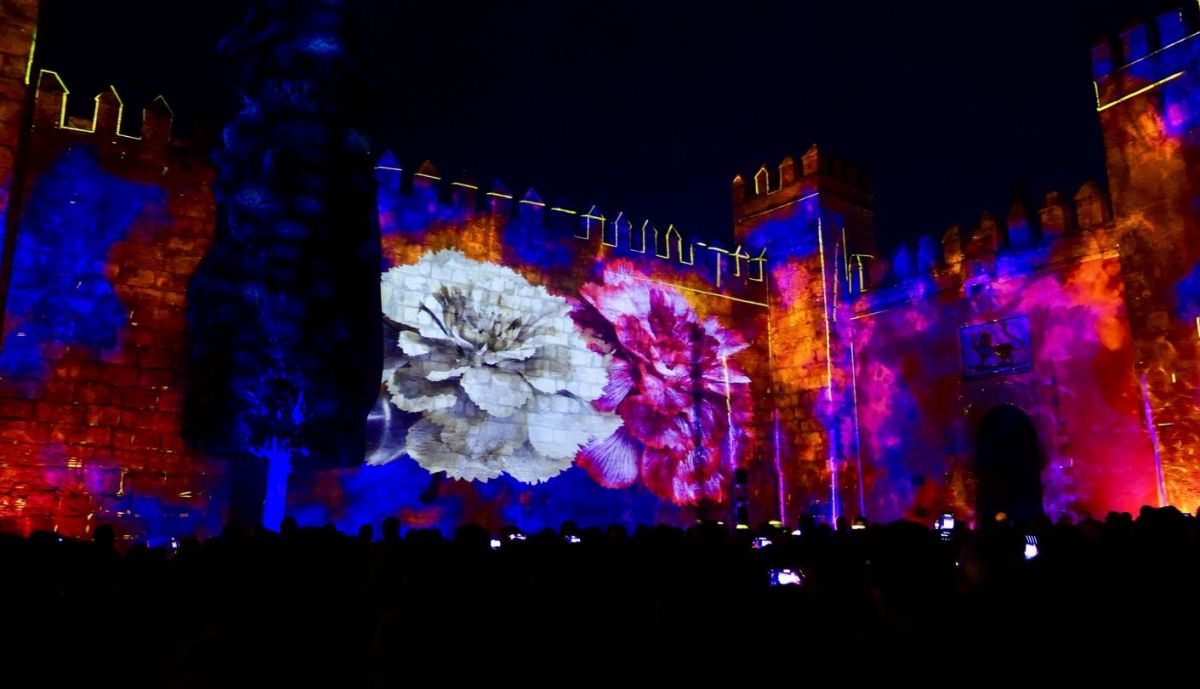 Otra escena del videomapping de Sevilla.