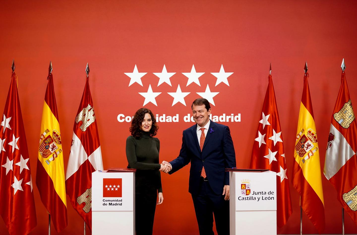 Isabel Díaz Ayuso y Alfonso Fernández Mañueco, presidentes de Madrid y Castilla y León.