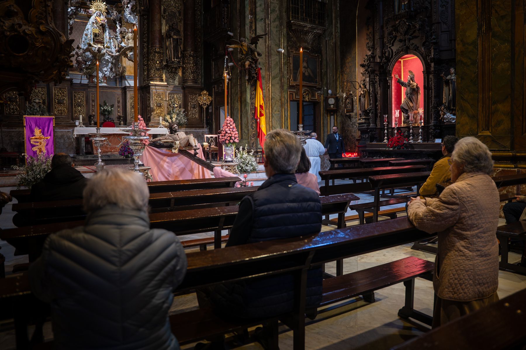 El Cristo de la Lanzada expuesto en el Carmen. 