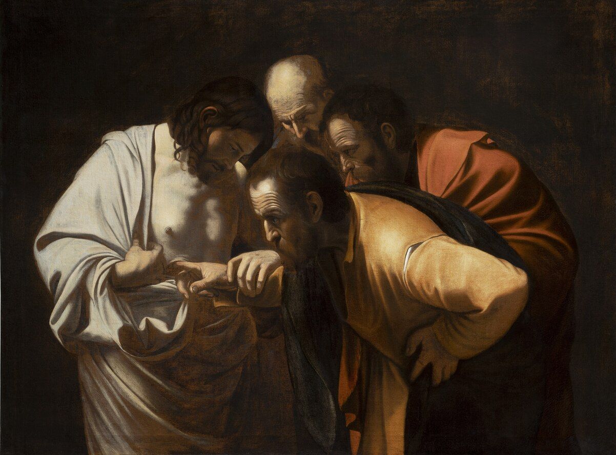 La incredulidad de Santo Tomás, de Caravaggio.