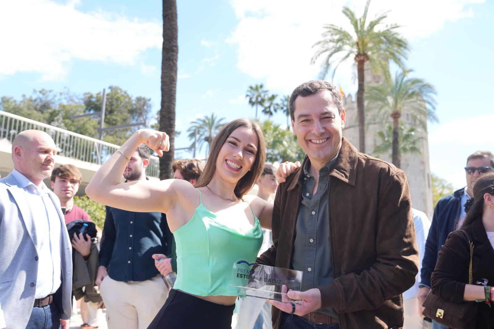 Juanma Moreno en un acto de este fin de semana.