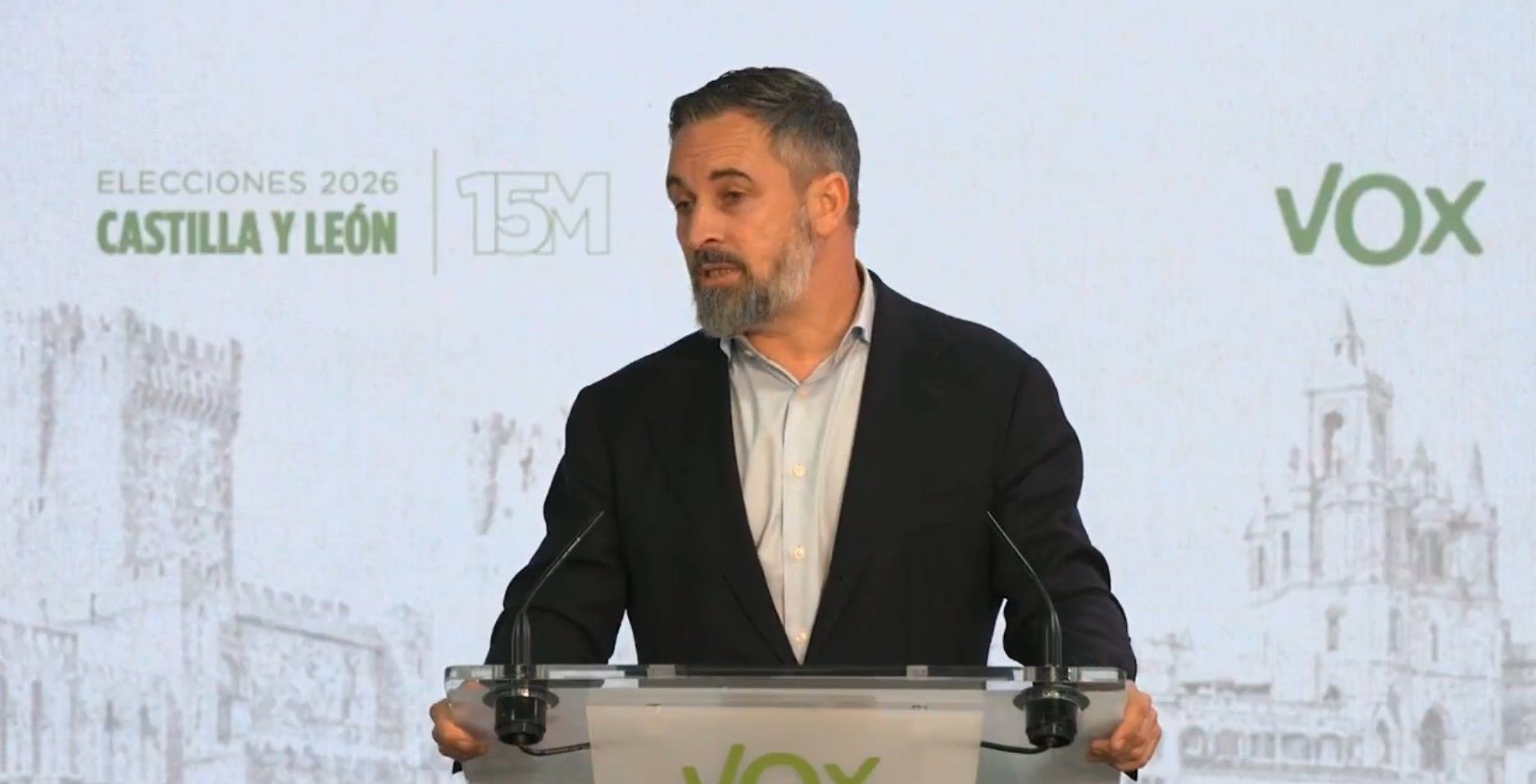 Santiago Abascal, en rueda de prensa.