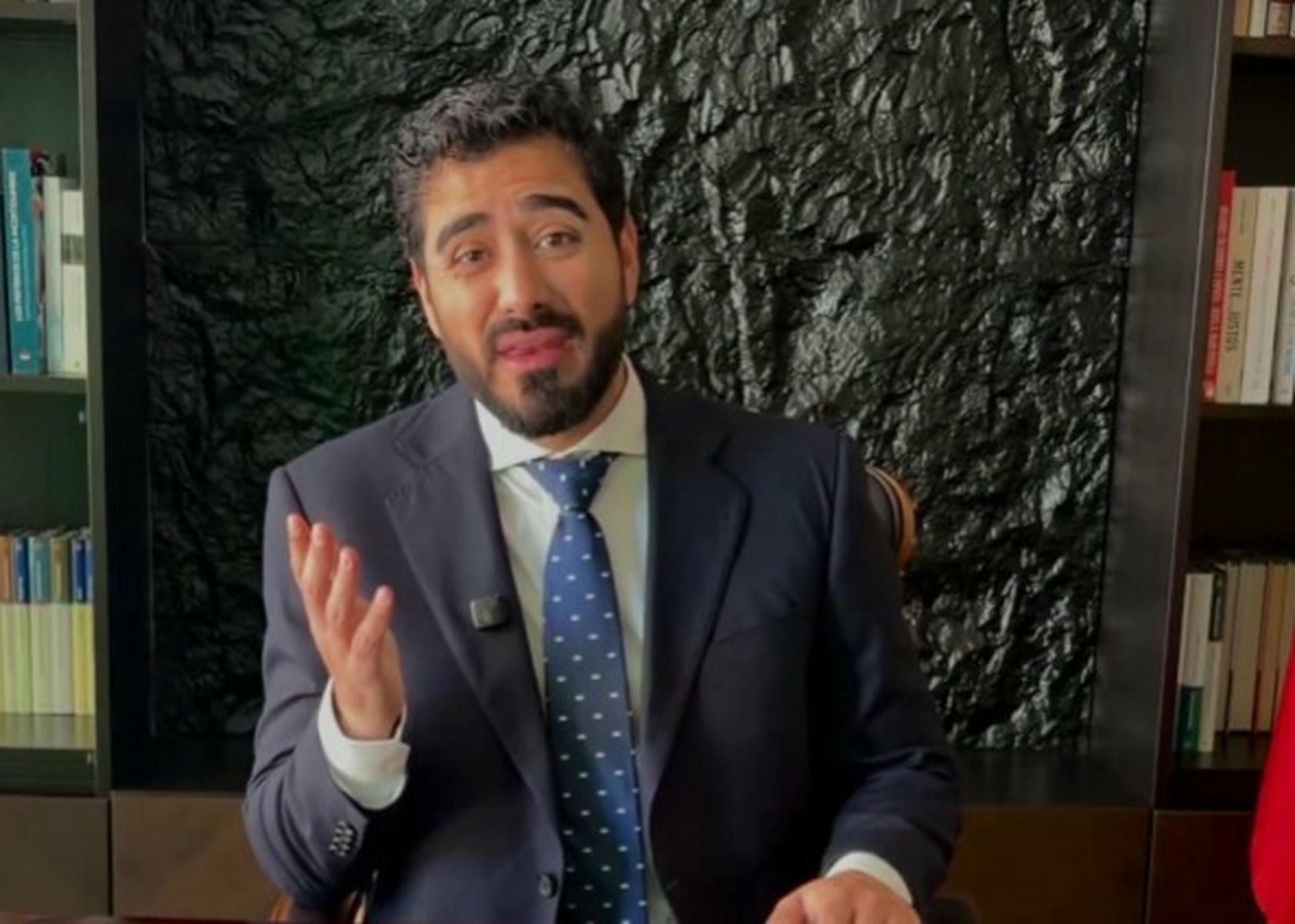 Alvise Pérez, en un vídeo difundido en sus redes. Alvise Pérez, en un vídeo difundido en sus redes.