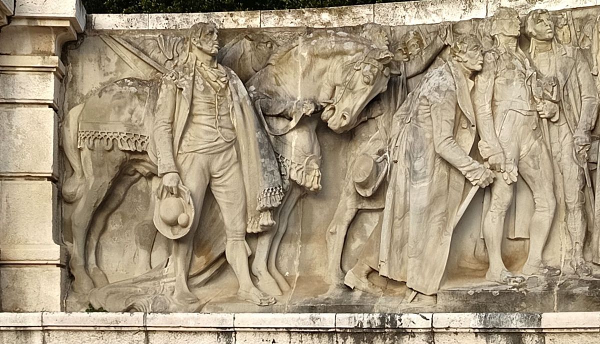 Relieve de la Junta de Defensa de Cádiz, detalle zona derecha