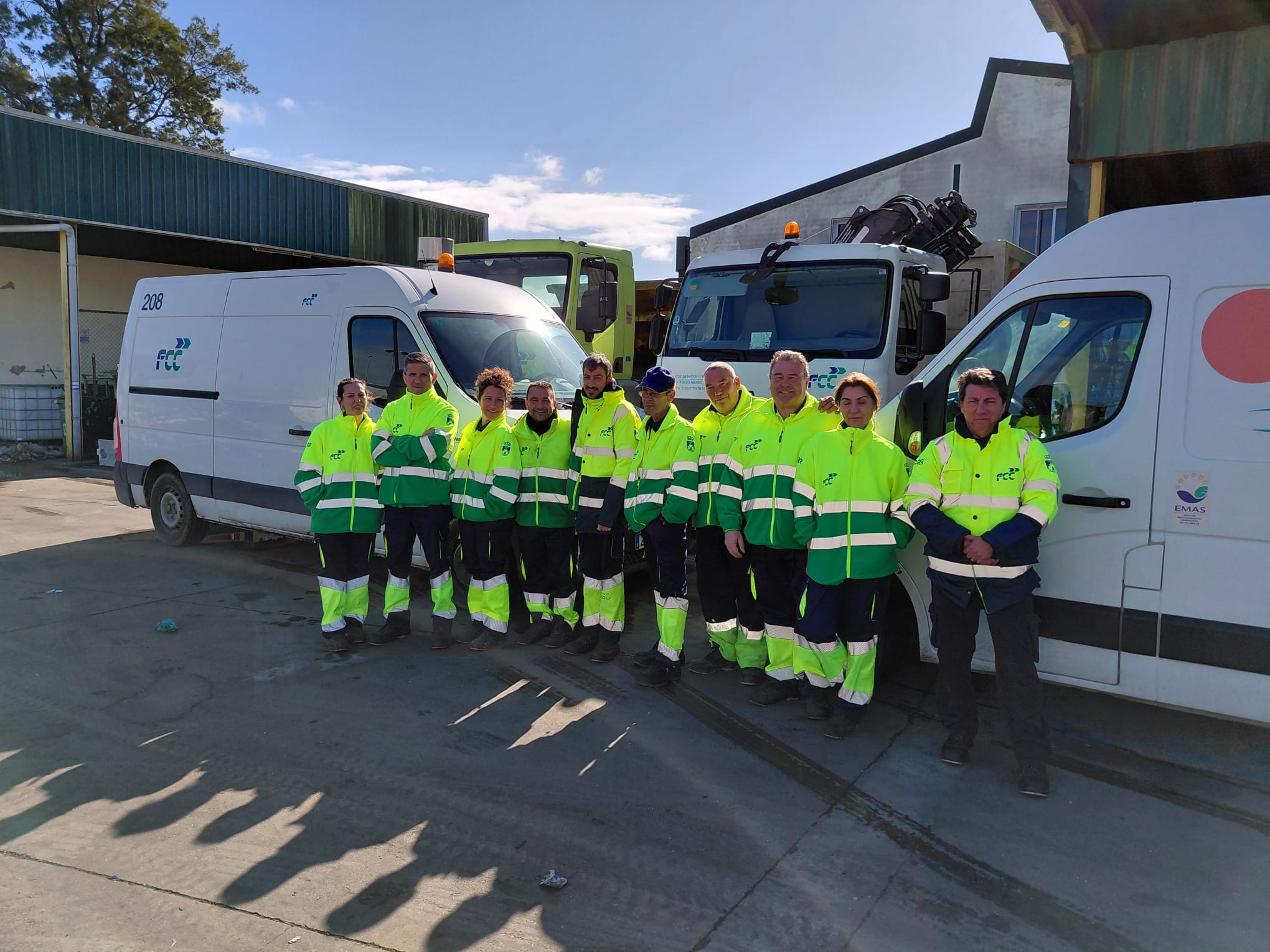 Plantilla de FCC Medio Ambiente en El Puerto.