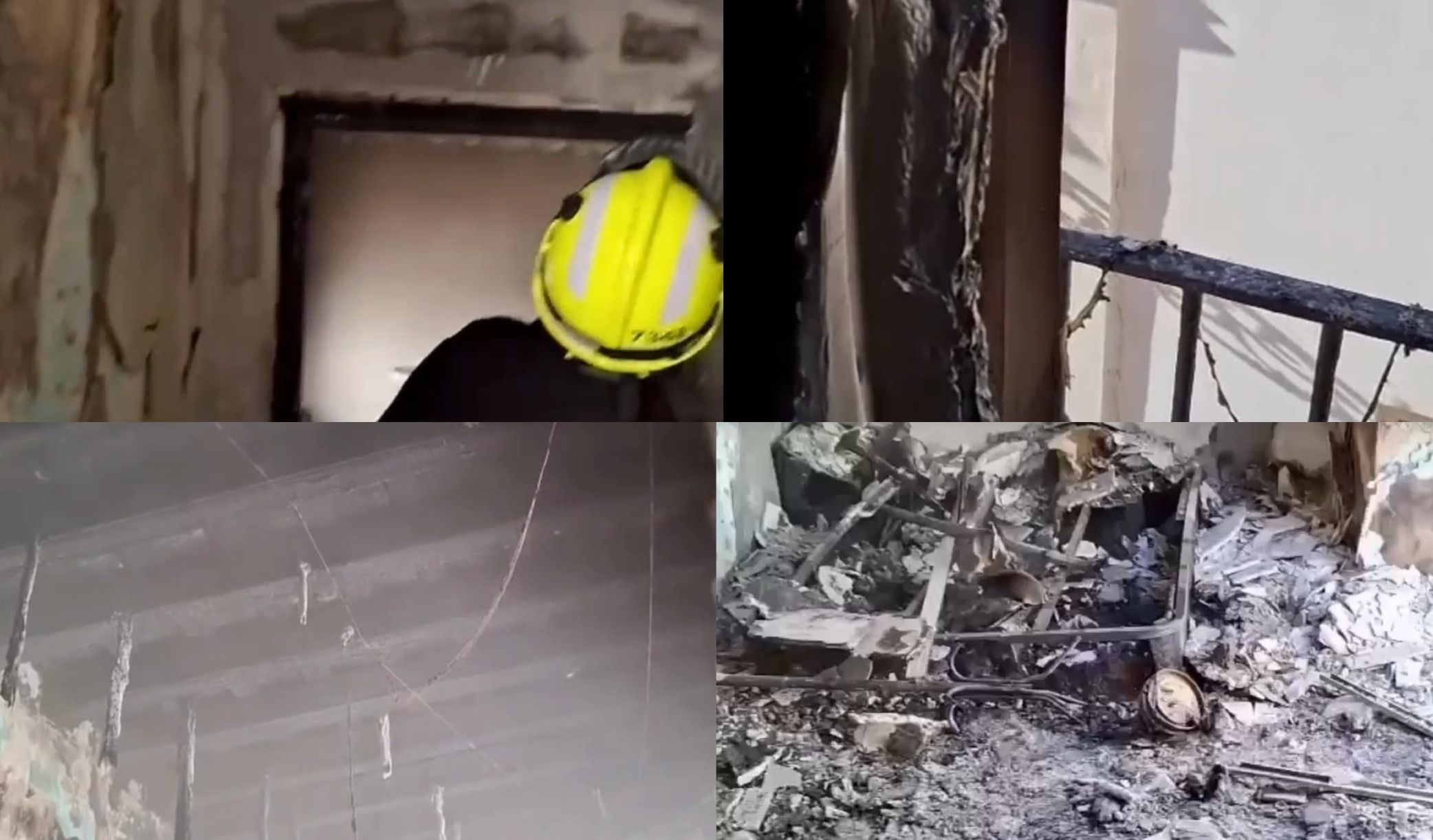 Estado en que ha quedado la vivienda en Cádiz.