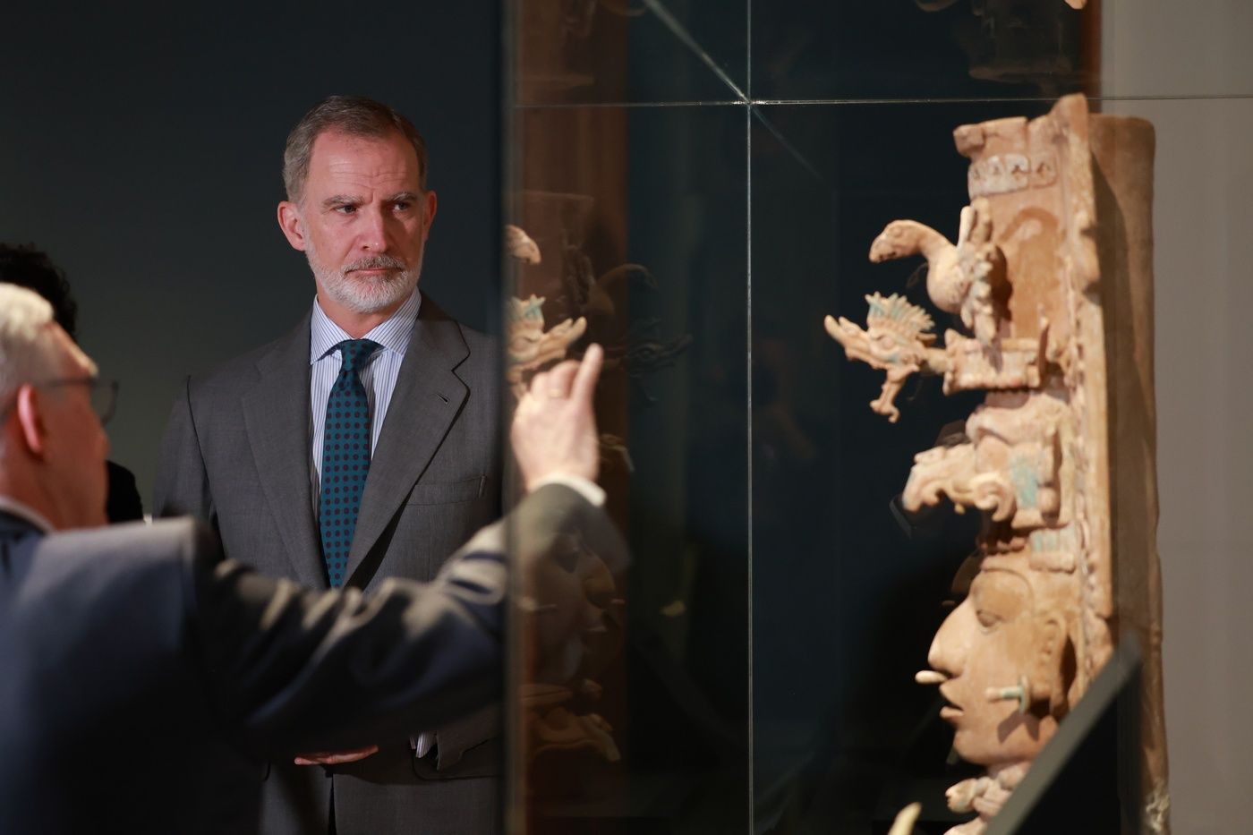 El jefe del Estado, durante su visita al Museo Arqueológico Nacional.