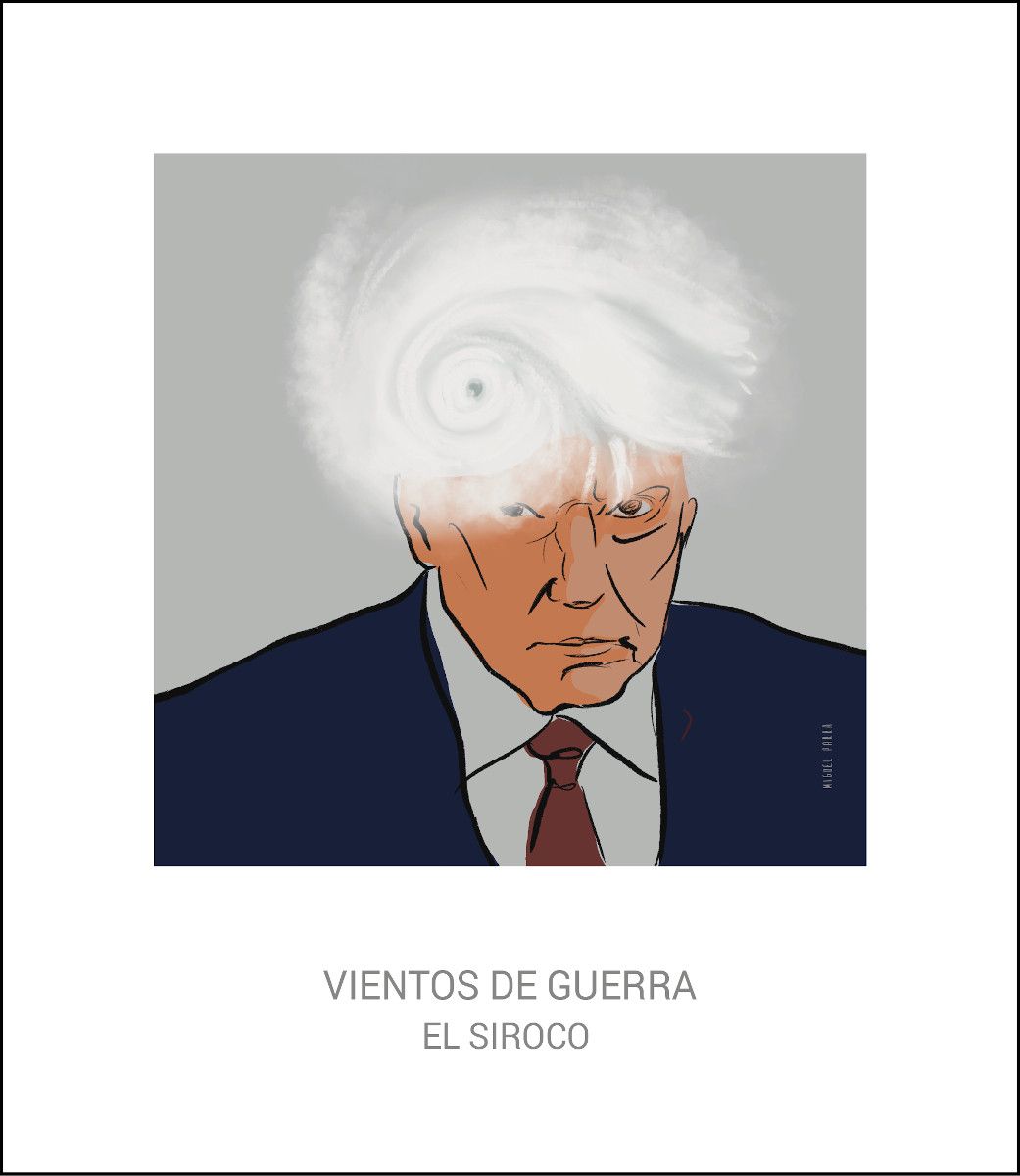 'Vientos de guerra', una viñeta de Miguel Parra.