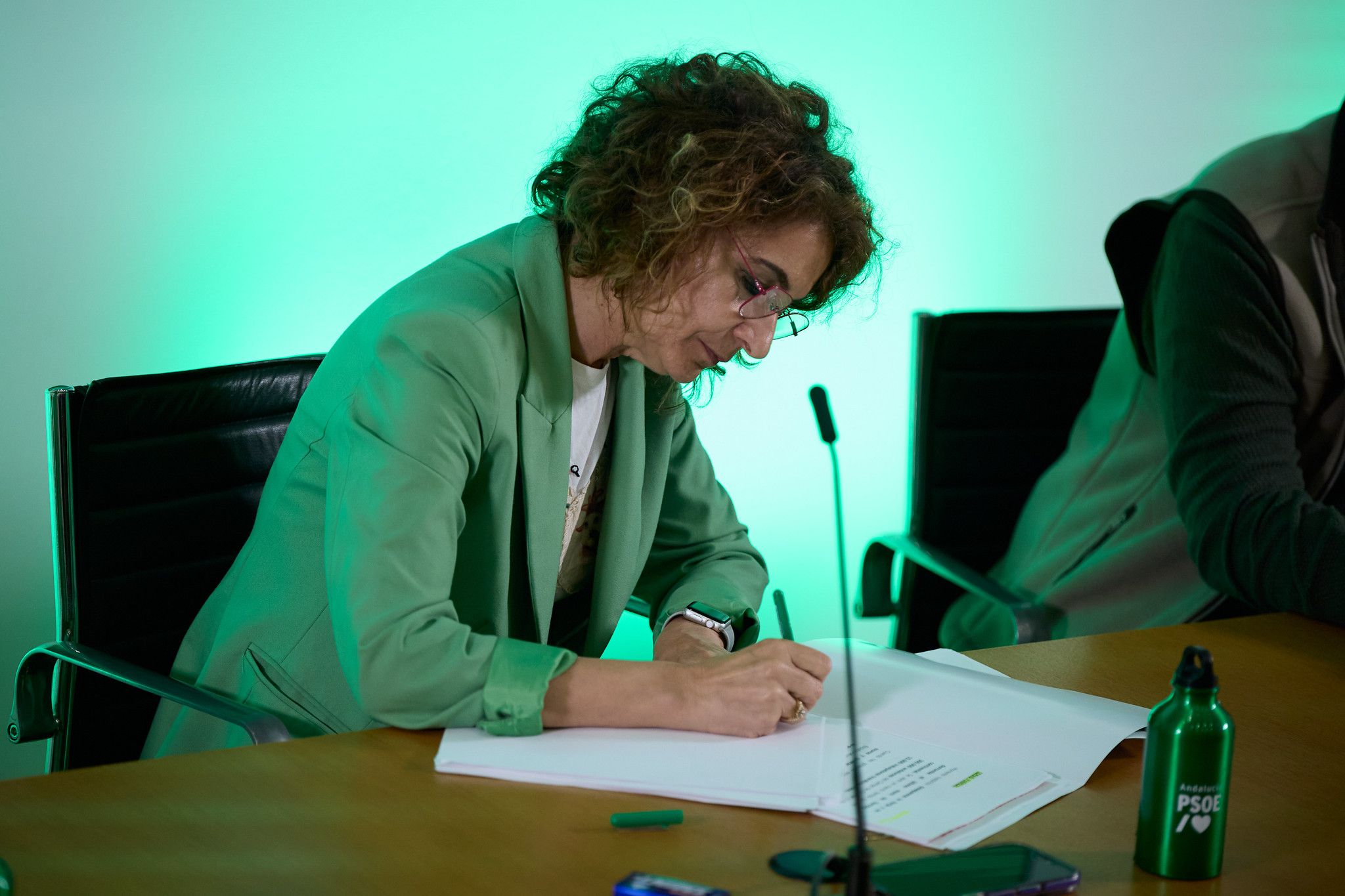 María Jesús Montero en un acto reciente con el PSOE.